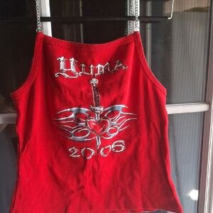 Red Graphic Women's Top